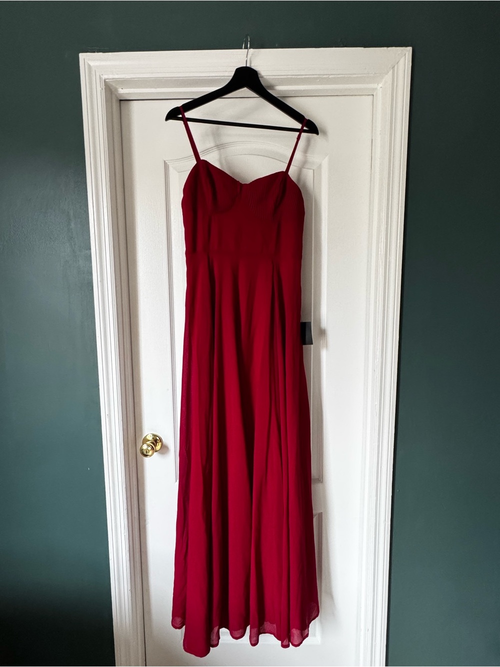 Lulu's Red Spaghetti Strap Maxi Dress